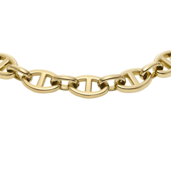 FOSSIL Heritage D-Link Chain gyllt armband JF04759