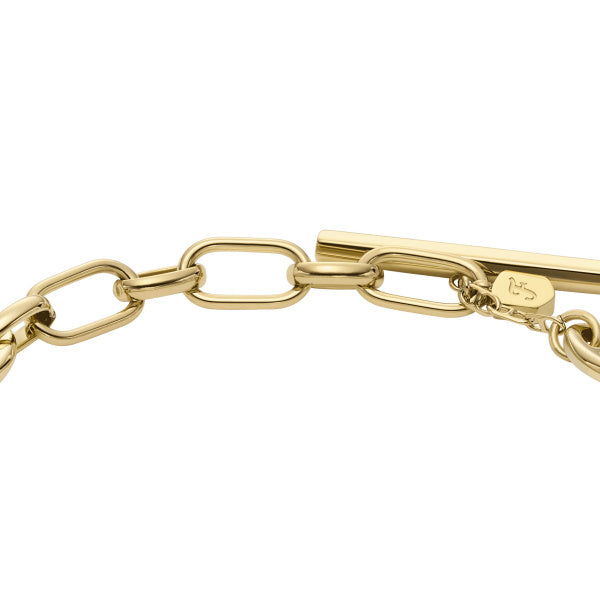 FOSSIL Heritage D-Link Chain gyllt armband JF04759