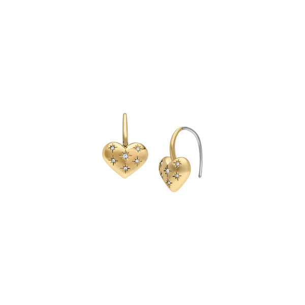 FOSSIL Sadie All My Love gylltir eyrnalokkar JF04833