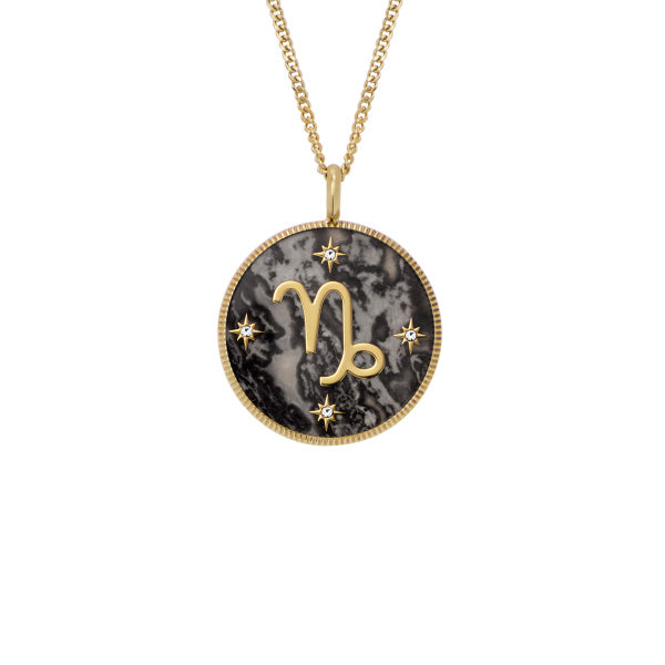 FOSSIL Sutton Written In The Stars hálsmen | Steingeit