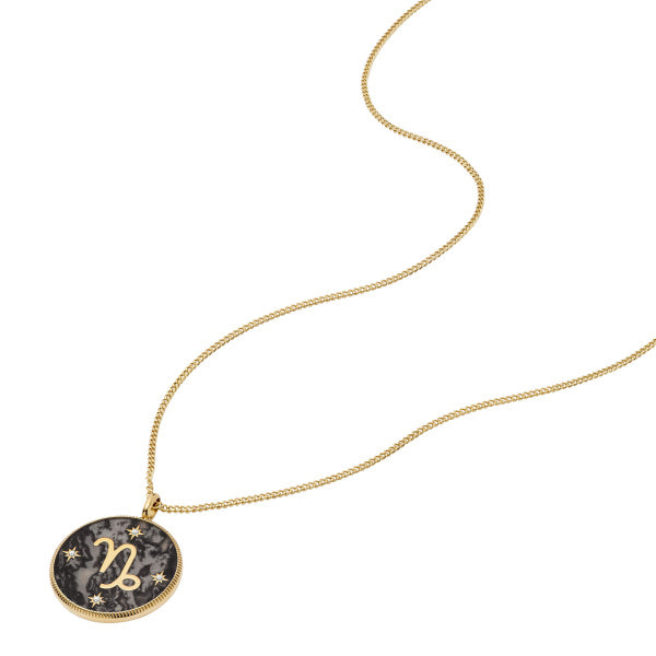 FOSSIL Sutton Written In The Stars hálsmen | Steingeit