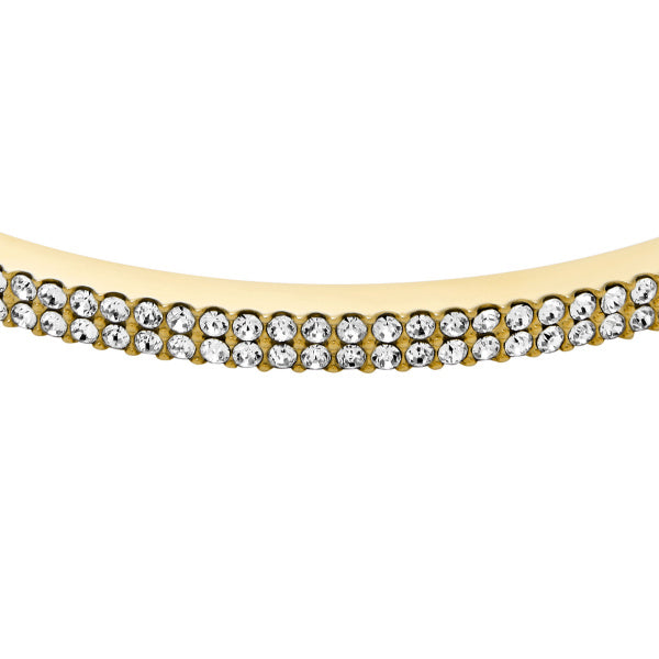 FOSSIL Ellis Pave Glitch Bangle gyllt armband JF04862