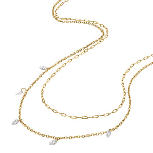 FOSSIL Ellis Shaky Glitz gold-plated necklace JF04894