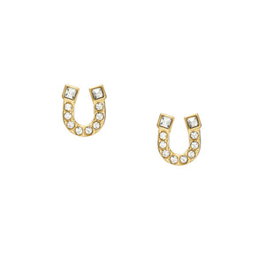FOSSIL Horseshoe eyrnalokkar JF04908