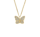 FOSSIL Sutton Pave Butterfly gyllt hálsmen JF04920