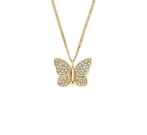 FOSSIL Sutton Pave Butterfly gyllt hálsmen JF04920