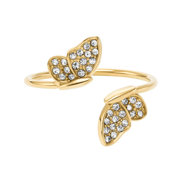 FOSSIL Sutton Pave Butterfly gylltur hringur