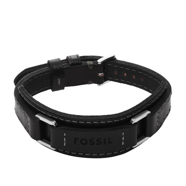 FOSSIL Machine Rugged Strap svart herraarmband JF04950
