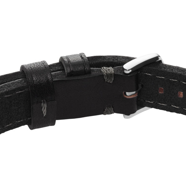 FOSSIL Machine Rugged Strap svart herraarmband JF04950