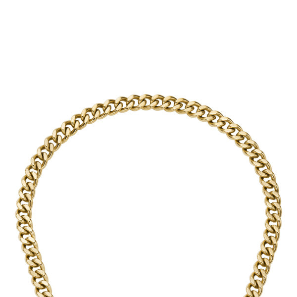 FOSSIL Carlie T-Bar Pave gyllt hálskeðja JF04956
