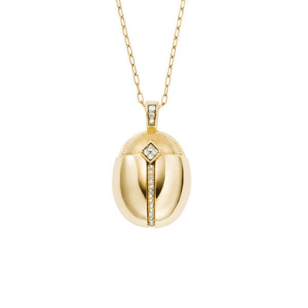 FOSSIL Sutton Scarab gyllt hálsmen JF04962