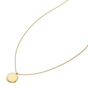 FOSSIL Ellis Engravables gold-plated necklace JF04977