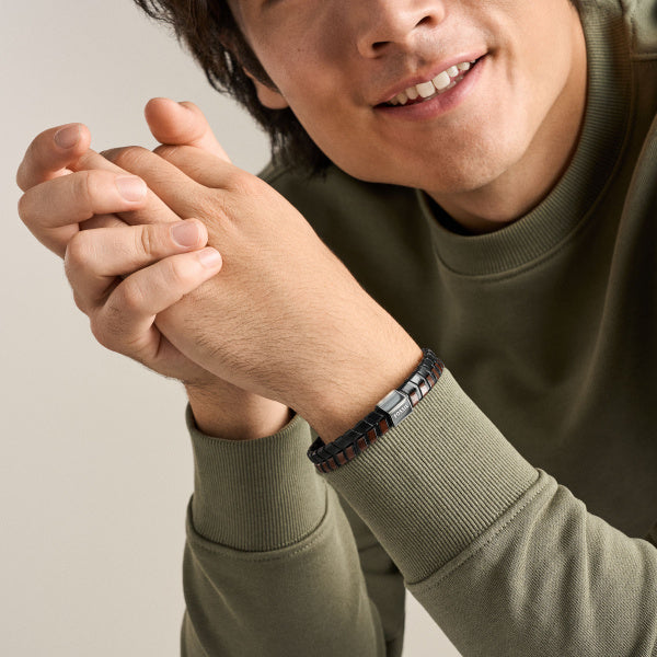 FOSSIL Woven Station herraarmband JF04984