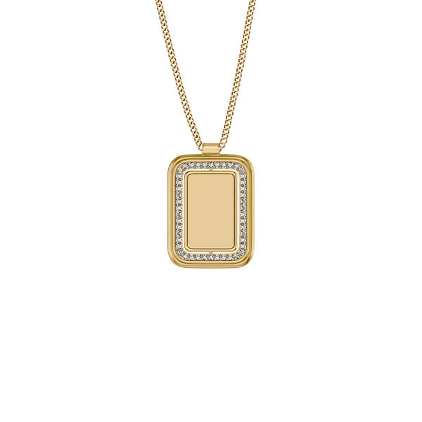 FOSSIL Glitz Mother Of Pearl gyllt hálsmen JF04996