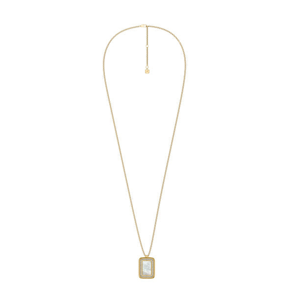 FOSSIL Glitz Mother Of Pearl gyllt hálsmen JF04996