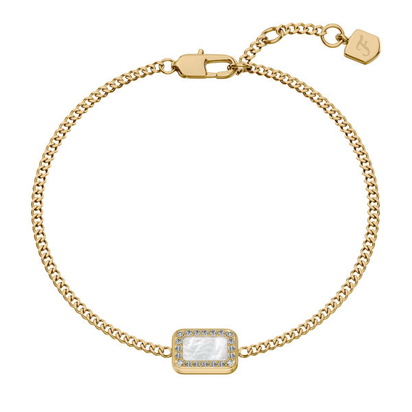 FOSSIL Glitz Mother Of Pearl gyllt armband JF04998