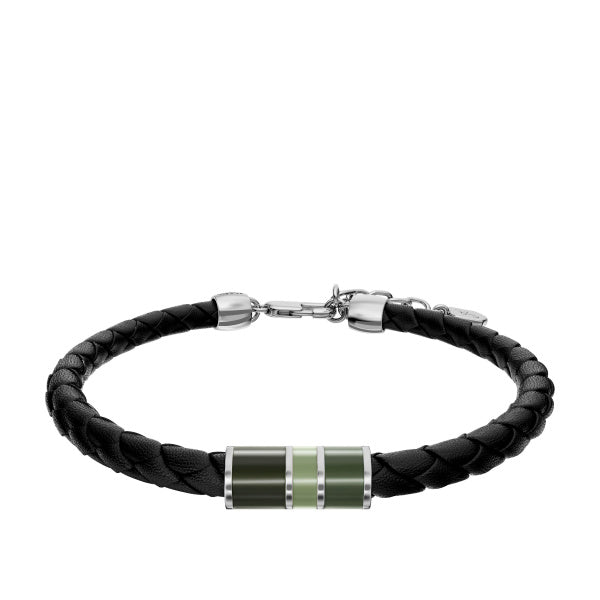 FOSSIL Everett Enamel svart herraarmband JF05024