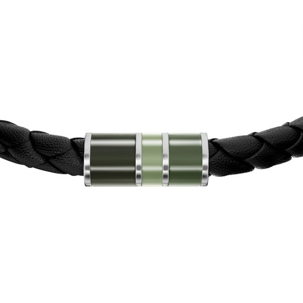 FOSSIL Everett Enamel svart herraarmband JF05024
