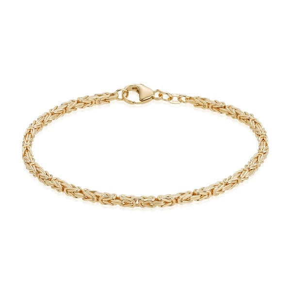 Gullarmband Kóngamynstur 8k 3mm