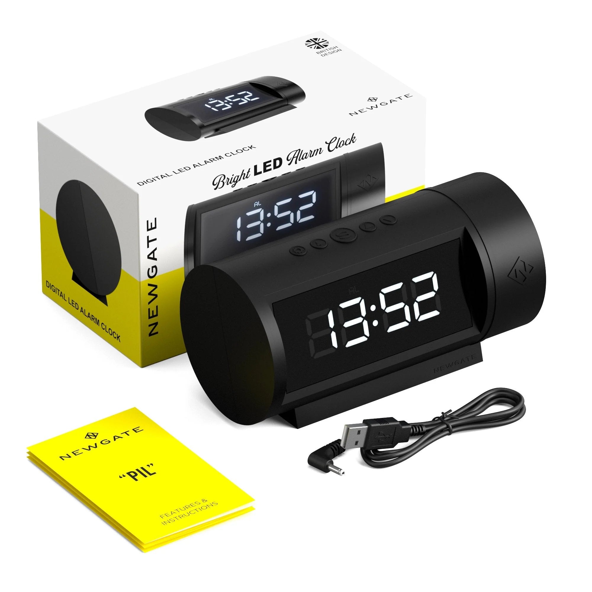 NEWGATE Pil LED Vekjaraklukka