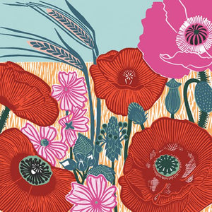 Sara Miller Tækifæriskort - Wild poppies