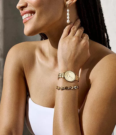 SKAGEN Agnethe Pearl gylltir eyrnalokkar