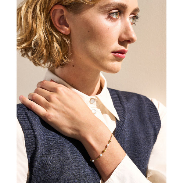 SKAGEN Agnethe Pearl gyllt armband