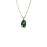 SKAGEN Sofie Sea Glass Forest gyllt hálsmen SKJ1913