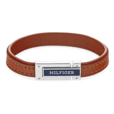 TOMMY HILFIGER Flat brúnt leður herraarmband 2790560