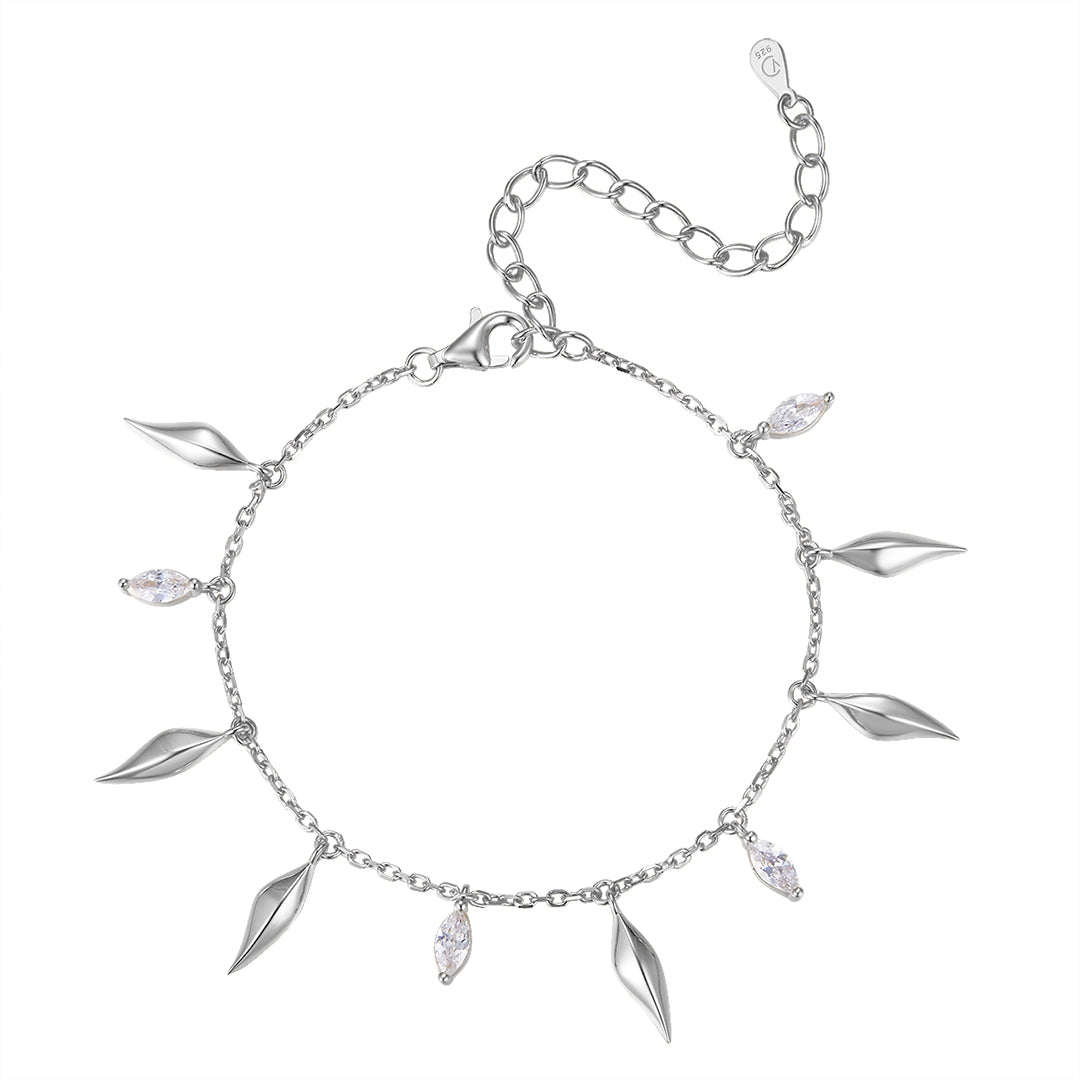VERA DESIGN Cape of Feathers Divine silfurarmband með zirkonia