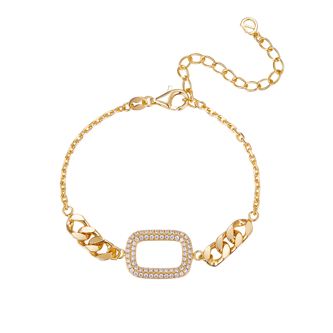 VERA DESIGN Mother Divine gyllt silfurarmband með zirkonia