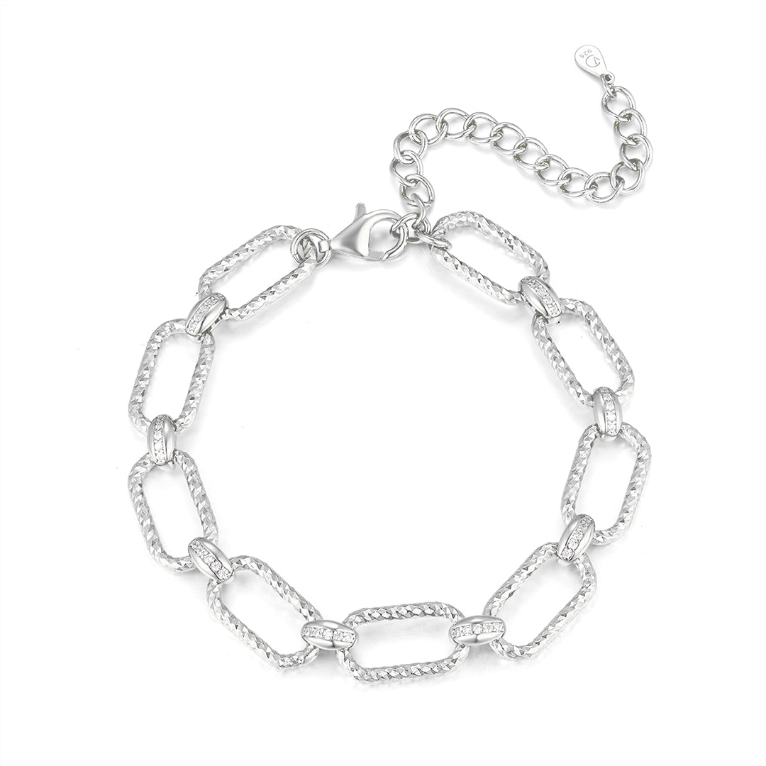 VERA DESIGN Nexus Crystal silfurarmband með zirkonia