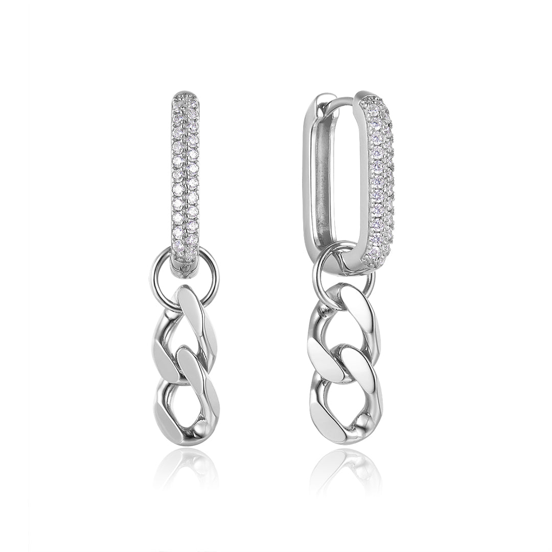 VERA DESIGN Mother silfureyrnalokkar með zirkonia