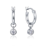VERA DESIGN Hoop Tiny Dazzle Silfureyrnalokkar