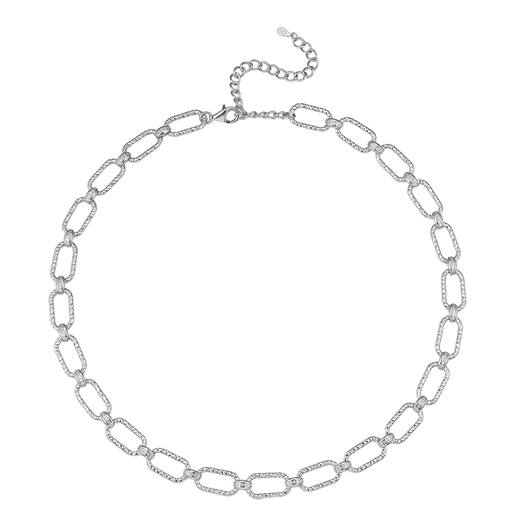 VERA DESIGN Nexus Crystal silfurhálsmen með zirkonia