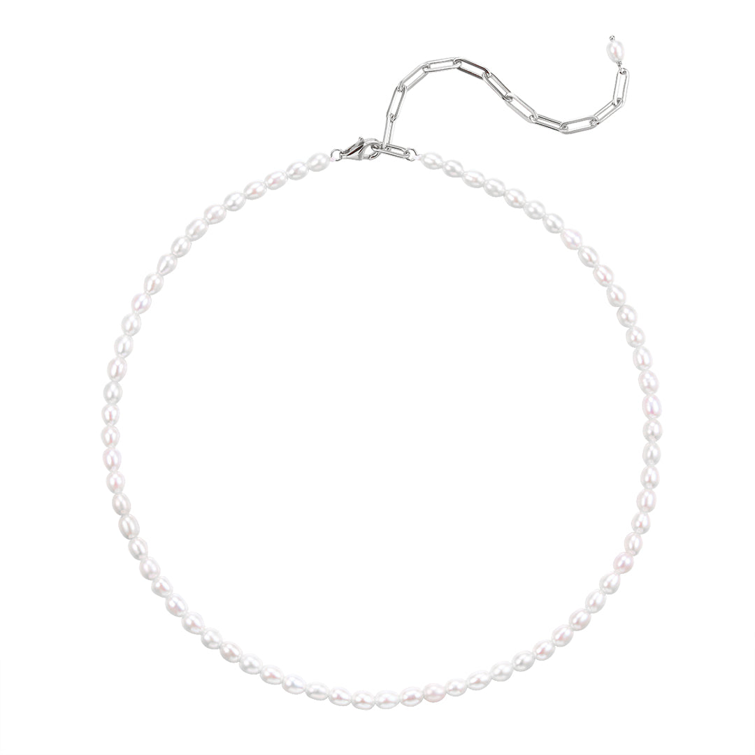 VERA DESIGN Pearl Chain silfurhálsmen