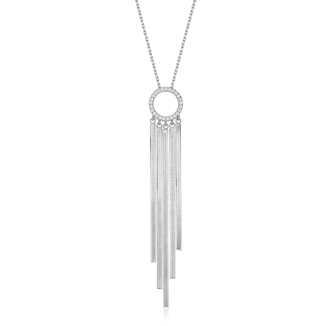 VERA DESIGN Snake Divine silfurhálsmen með zirkonia