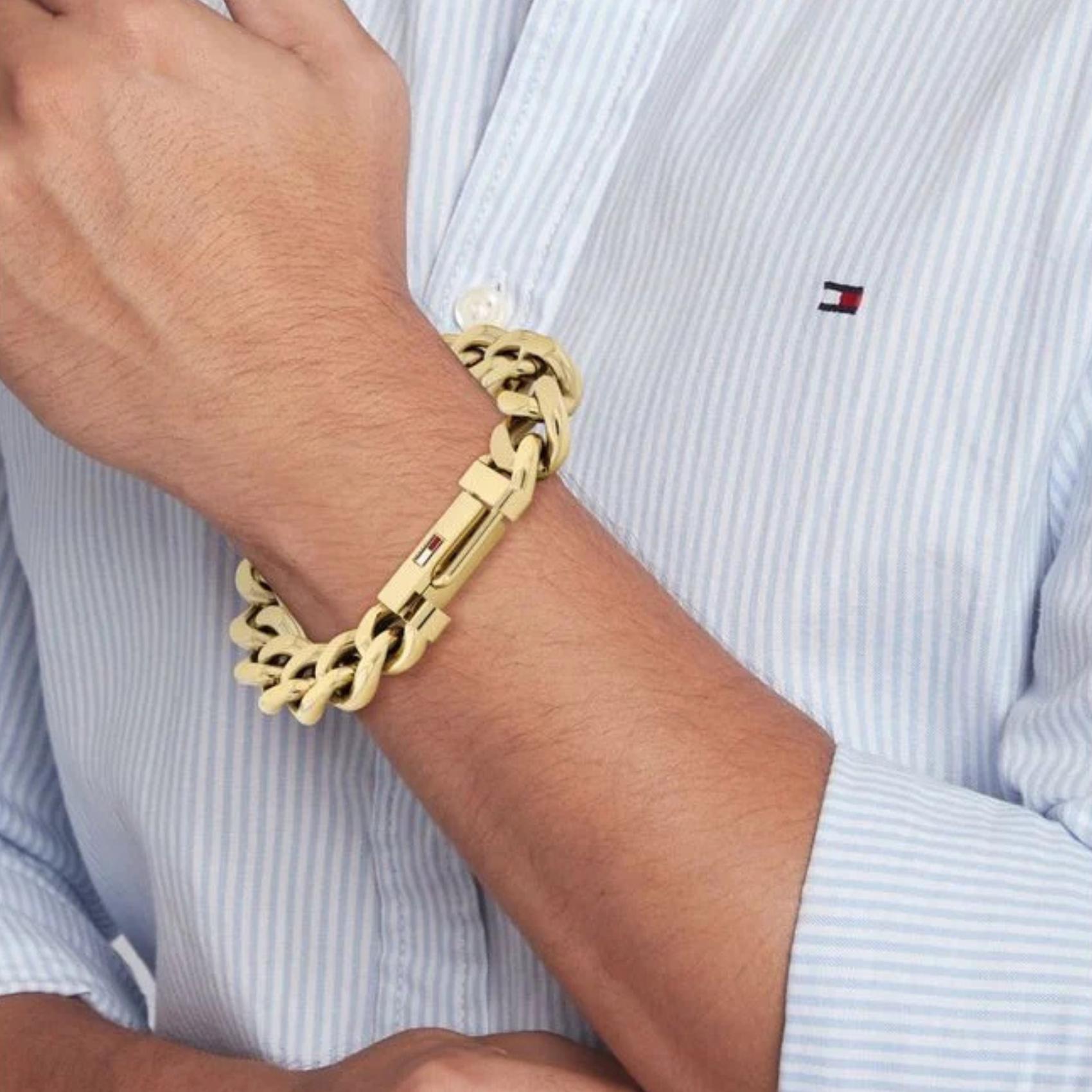 TOMMY HILFIGER gyllt herraarmband