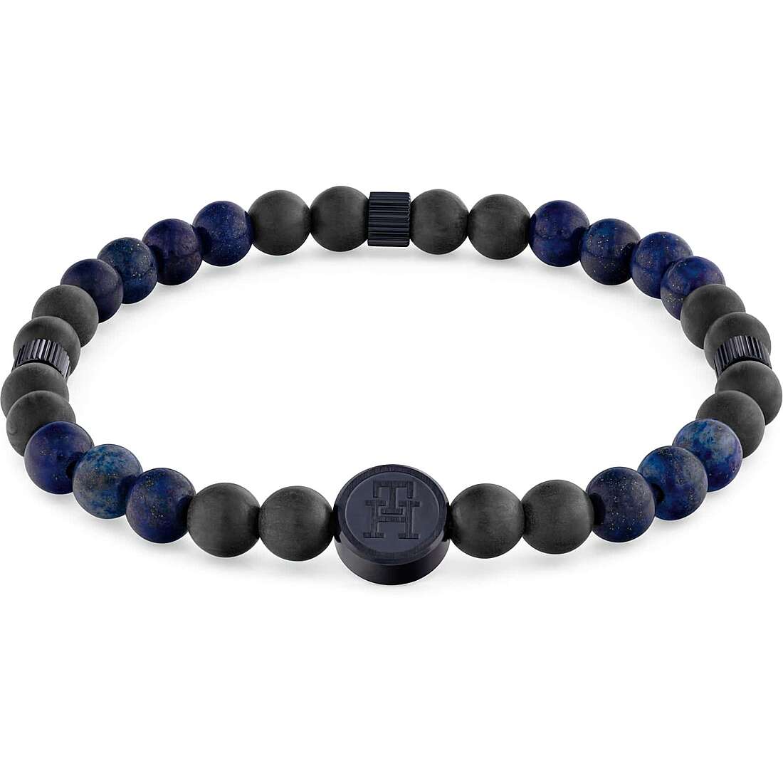 TOMMY HILFIGER blátt og svart kúluarmband