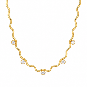 ASTORÍA Wren gold-plated necklace with zirconia stones
