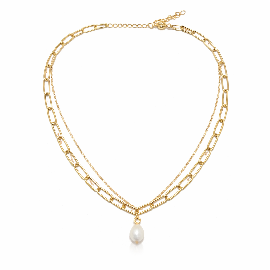 OCEANIA Petula tvöfalt gyllt hálsmen