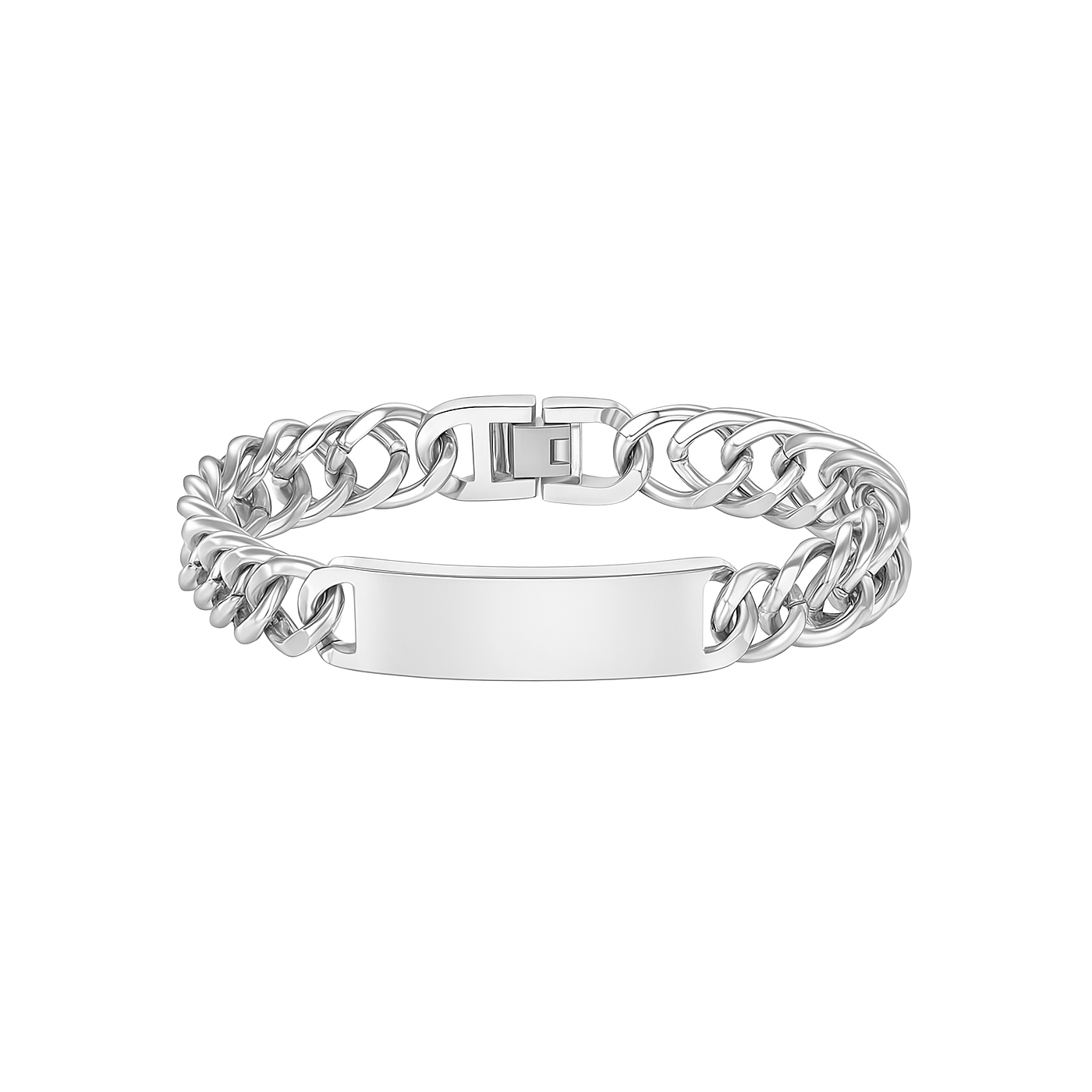 MIRA Cody herraarmband með plötu fyrir áletrun