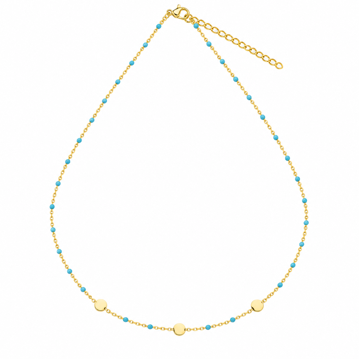 ASTORÍA Ella gold-plated necklace with turquoise stones