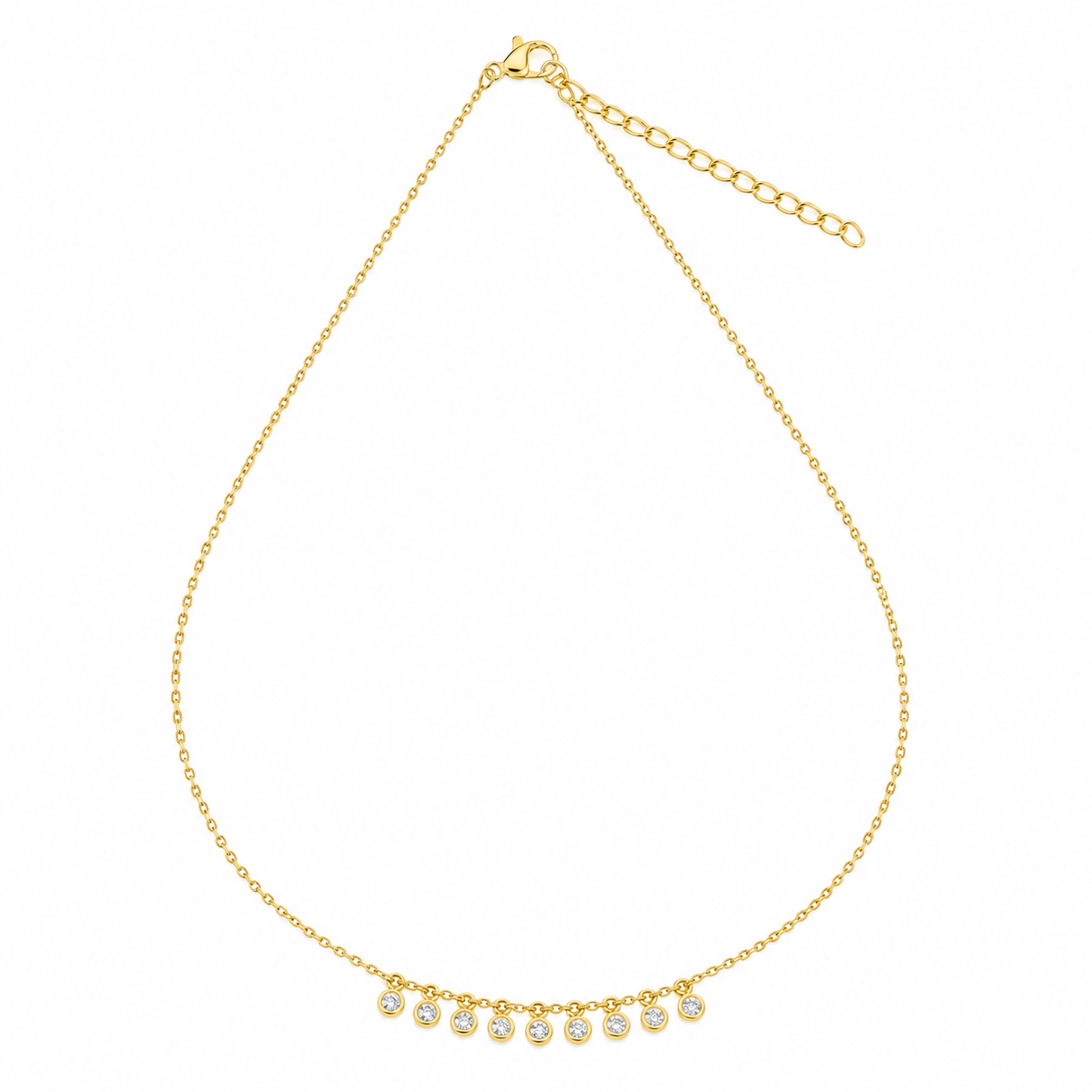 ASTORÍA Autumn gold-plated necklace with zirconia stones