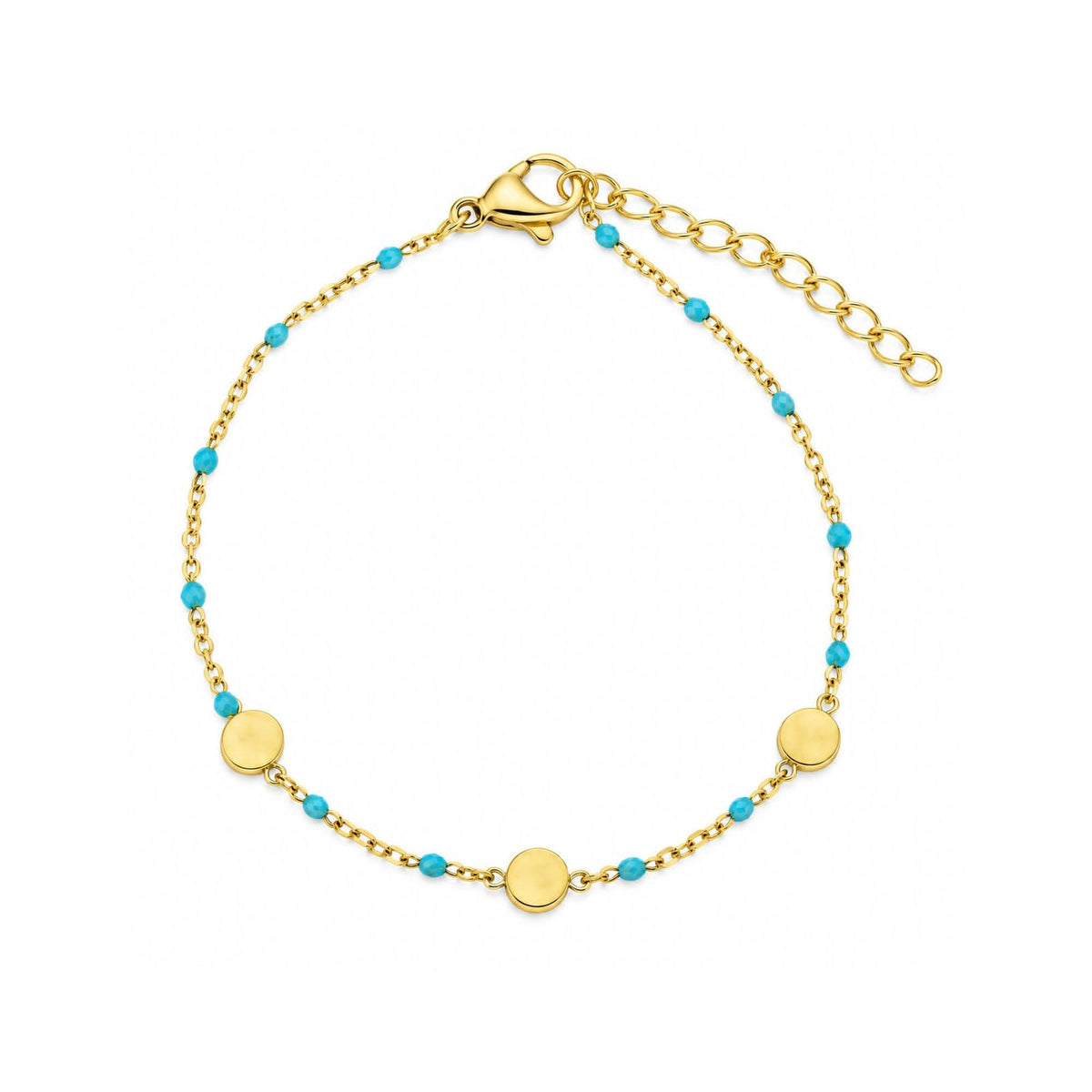 ASTORÍA Ella gold-plated bracelet with turquoise stones