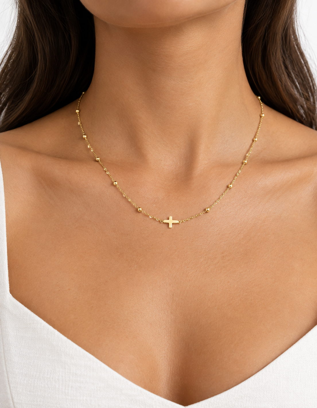ASTORÍA Amy gold necklace with cross
