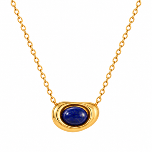ASTORÍA Mila gold-plated necklace with natural stone | Blue lapis