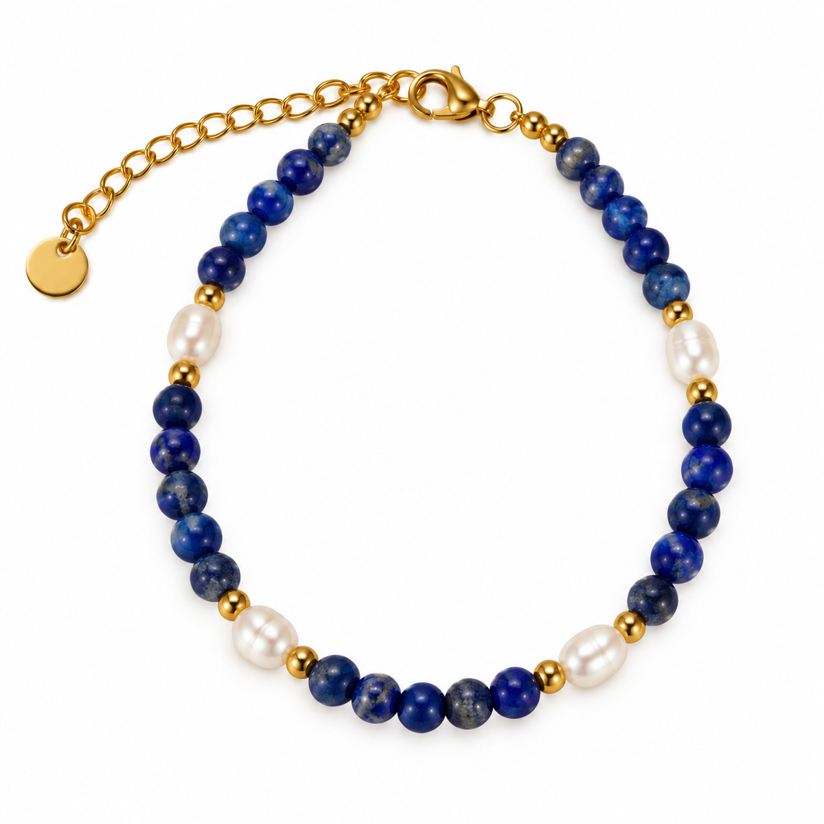 OCEANIA Ivy armband með ferskvatnsperlum | Lapis