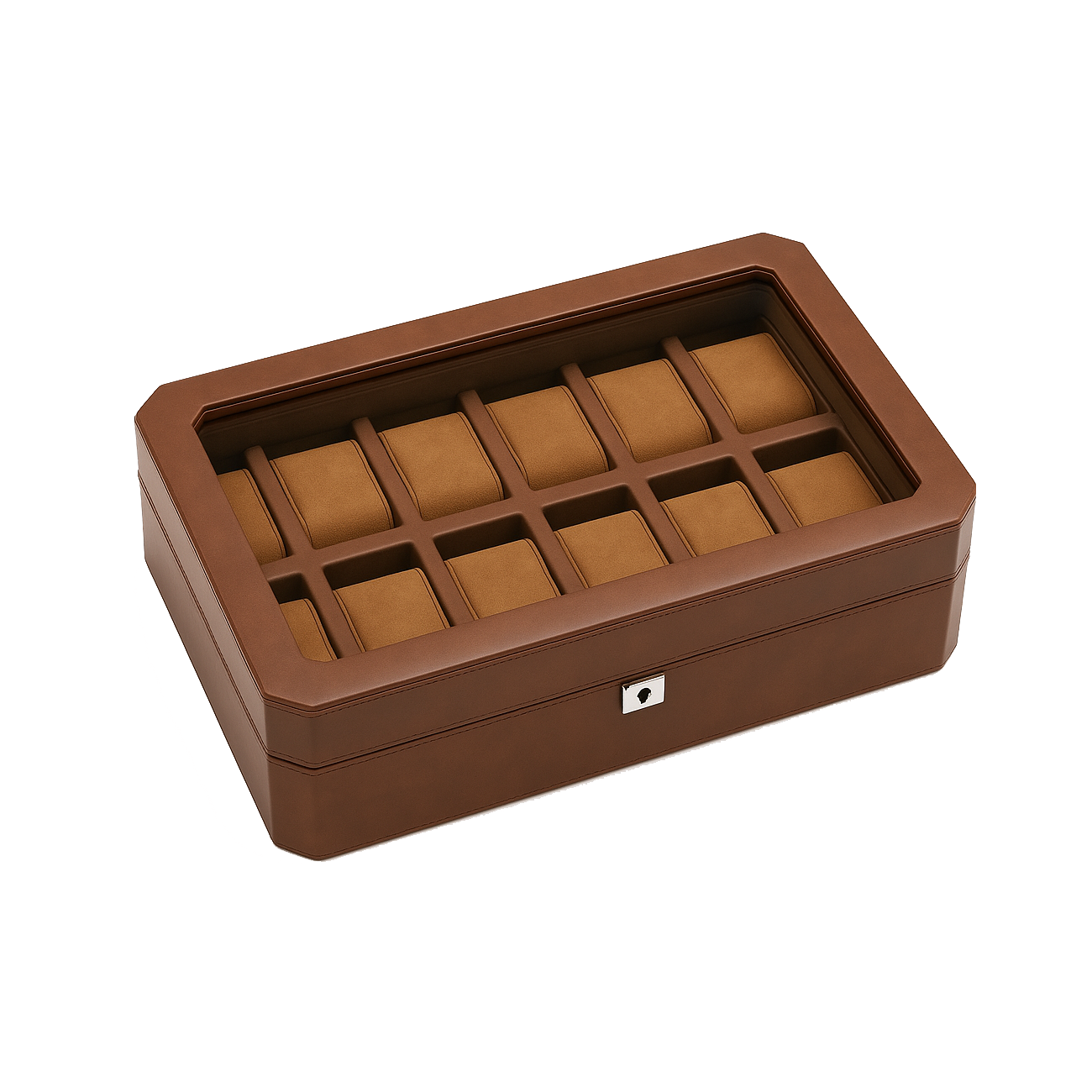 Úraskrín með leðuráferð | fyrir 12 úr