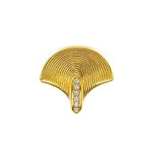 MIRA Aquatic Dos gold-plated brooch